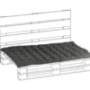 Cuscino seduta Pallet grigio scuro