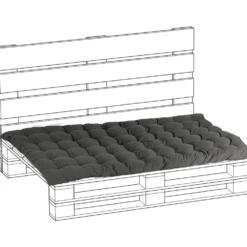 Cuscino seduta Pallet grigio scuro