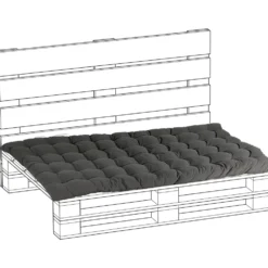 Cuscino seduta Pallet grigio scuro
