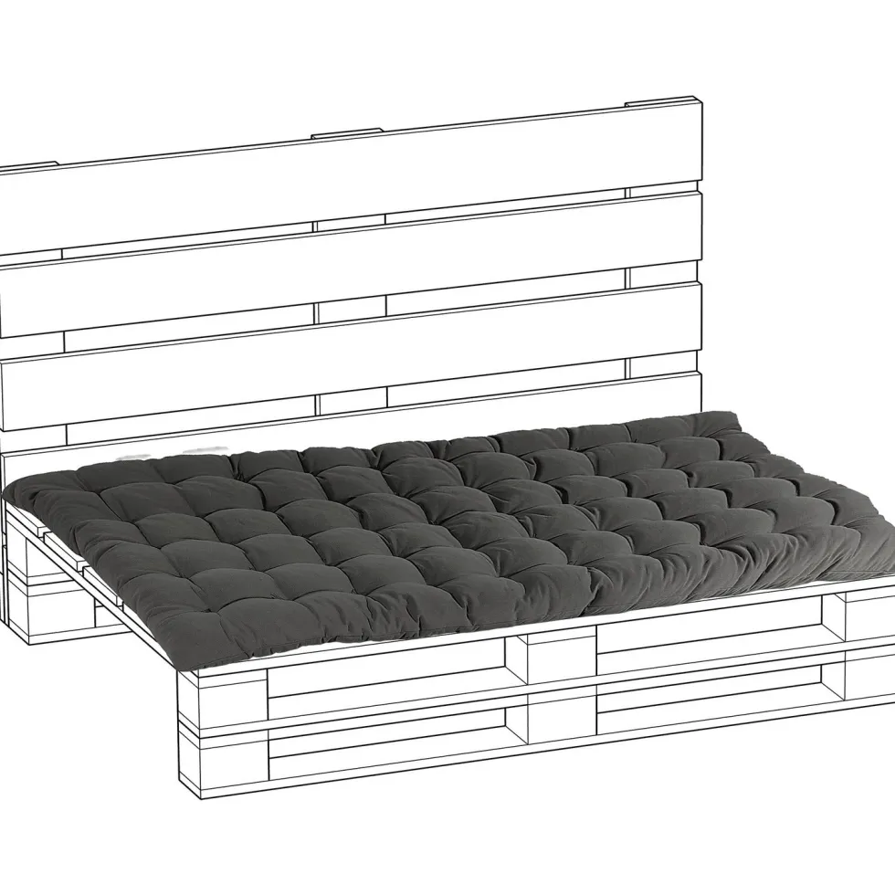 Cuscino seduta Pallet grigio scuro