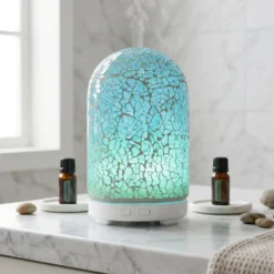 Diffusore di Essenze a Ultrasuoni Effetto Mosaico in Vetro 100 ml 12 Watt
