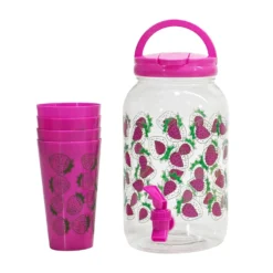 Dispenser Bevande con 4 Bicchieri 3,8 Litri