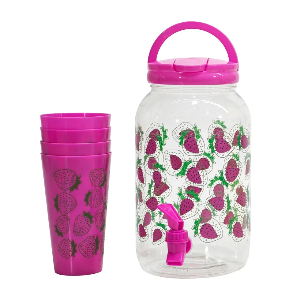 Dispenser Bevande con 4 Bicchieri 3,8 Litri