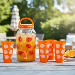Dispenser Bevande con 4 Bicchieri 3,8 Litri