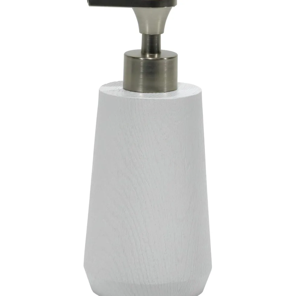 Dispenser Sapone Effetto Legno Bianco