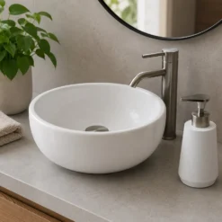 Dispenser Sapone Effetto Legno Bianco