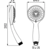 Doccetta in Abs 3 getti Mali Cromato diametro 8,5 cm