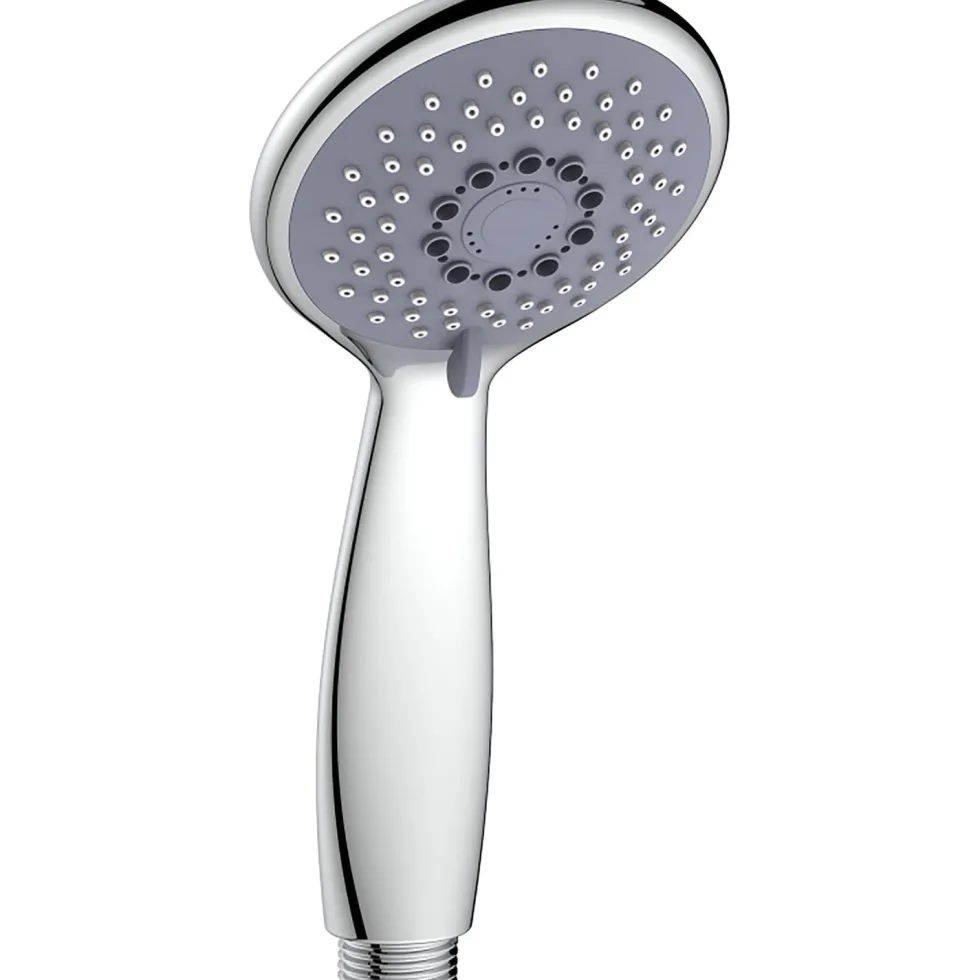 Doccetta in Abs 3 getti Mali Cromato diametro 8,5 cm