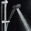 Doccetta Zeus 5 Getti con Stop Soffione Nero Anticalcare