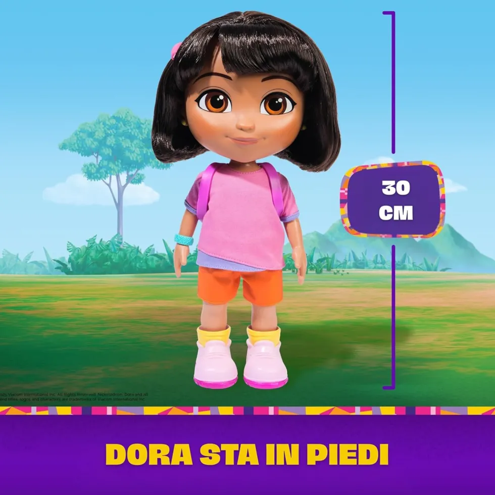Dora l'Esploratrice Bambola Interattiva Canta ed Esplora h30,4 cm