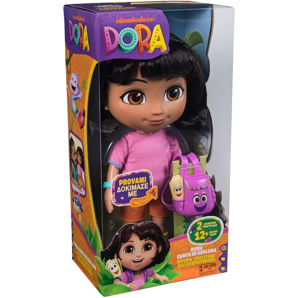 Dora l'Esploratrice Bambola Interattiva Canta ed Esplora h30,4 cm