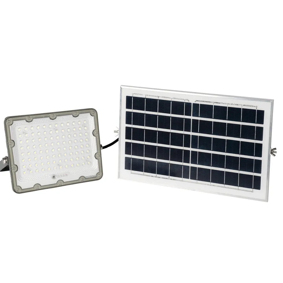 Faro Solare LED da esterno Luce Naturale 4000K 1200Lm 50 Watt