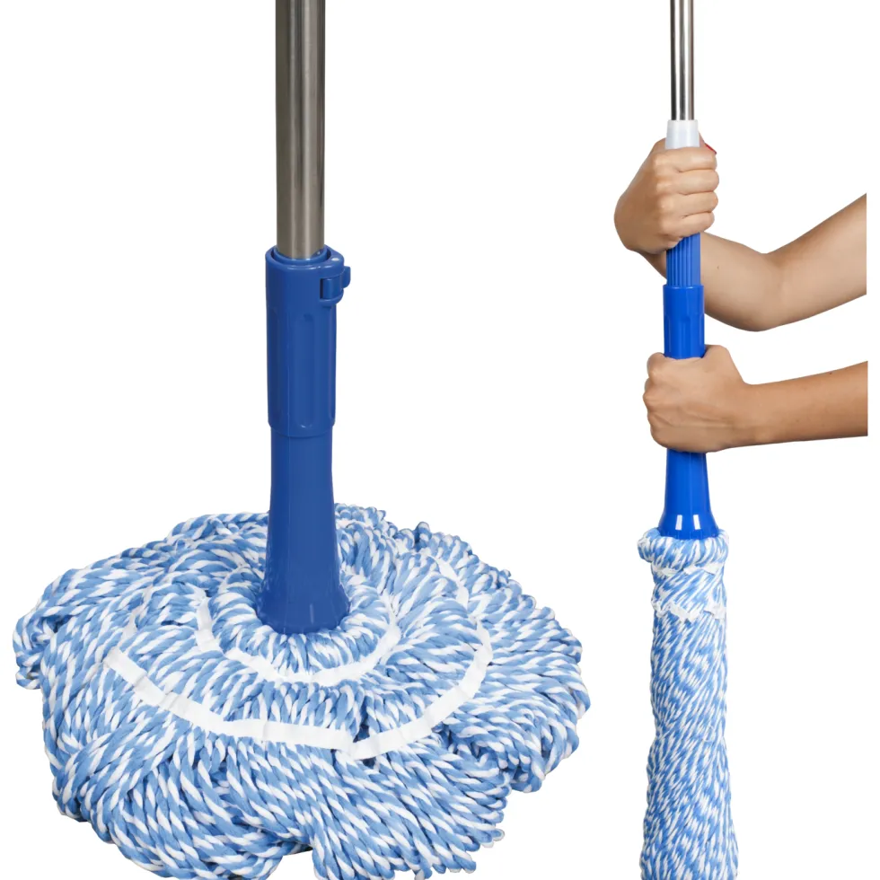 Fiocco lavapavimenti in microfibra con asta estensibile fino a 125 cm