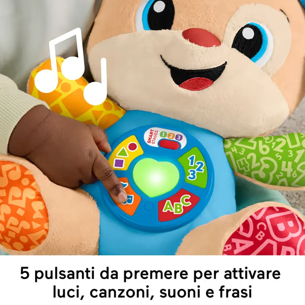 Fisher-Price Cagnolino Smart Stages Laugh & Learn Ridi e Impara Peluche Musicale