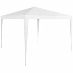 Gazebo da Giardino Bianco in Metallo 3x3 metri