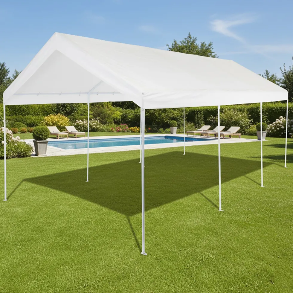 Gazebo da Giardino Bianco 3x6 metri