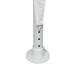Gazebo da giardino in Acciaio con Telo in Polietilene Bianco 3x6 metri