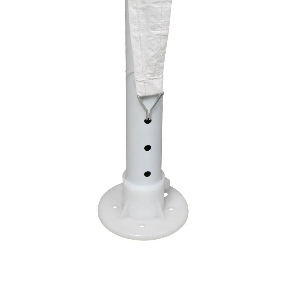 Gazebo da giardino in Acciaio con Telo in Polietilene Bianco 3x6 metri