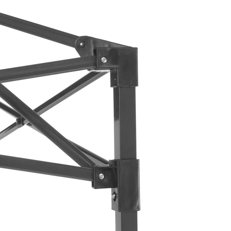 Gazebo da giardino Richiudibile in acciaio Antracite con telo Grigio 3x3 metri