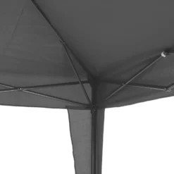 Gazebo da giardino Richiudibile in acciaio Antracite con telo Grigio 3x3 metri