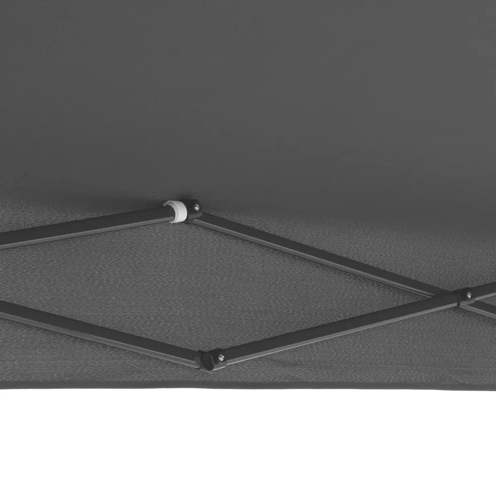 Gazebo da giardino Richiudibile in acciaio Antracite con telo Grigio 3x3 metri