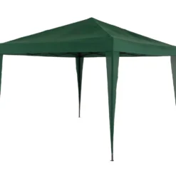 Gazebo da giardino Richiudibile in acciaio Antracite con telo Verde 3x3 metri
