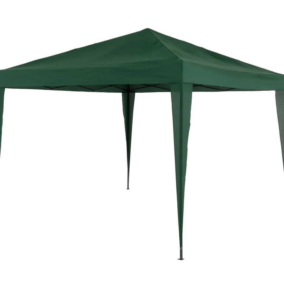 Gazebo da giardino Richiudibile in acciaio Antracite con telo Verde 3x3 metri
