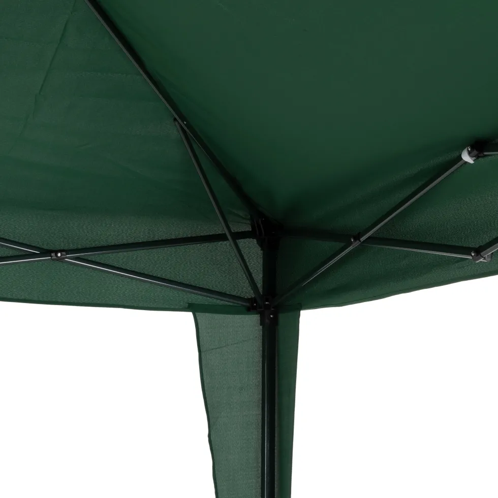 Gazebo da giardino Richiudibile in acciaio Antracite con telo Verde 3x3 metri