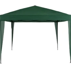 Gazebo da giardino Richiudibile in acciaio Antracite con telo Verde 3x3 metri