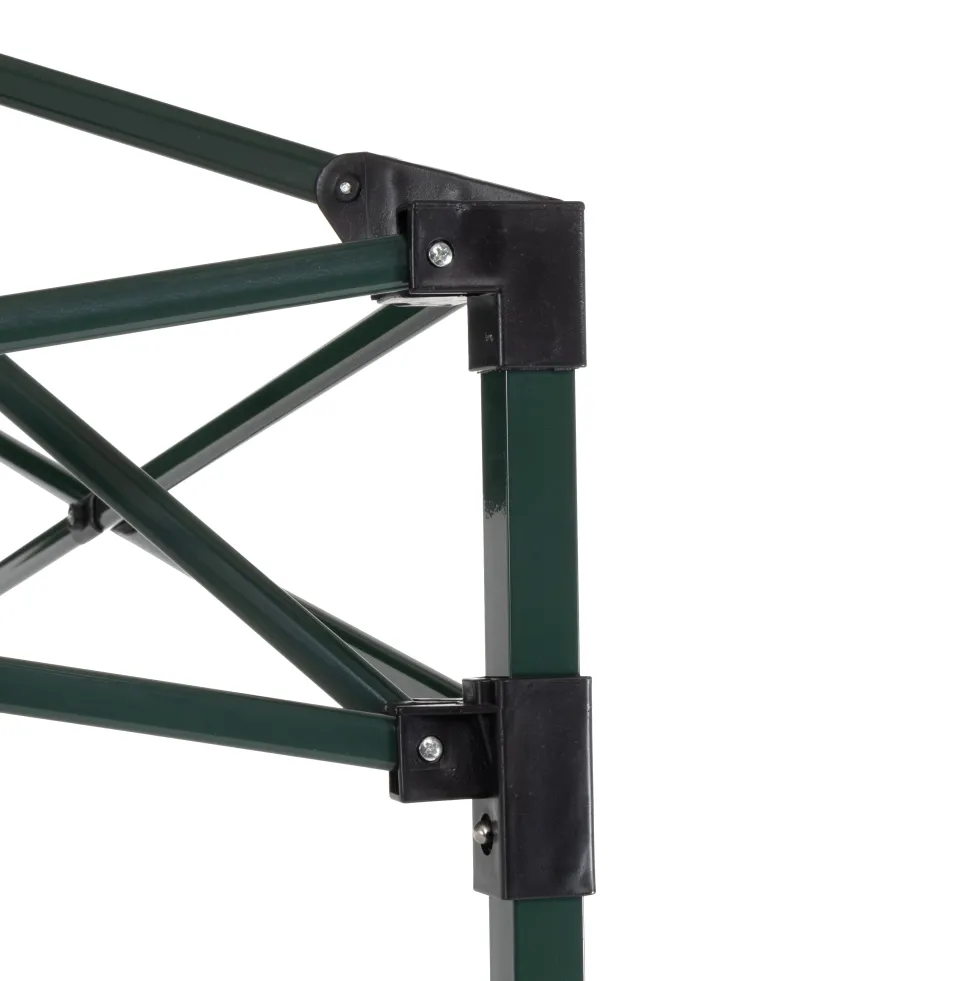 Gazebo da giardino Richiudibile in acciaio Antracite con telo Verde 3x3 metri