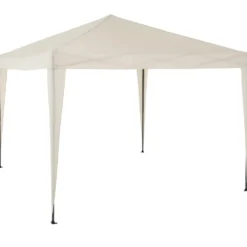 Gazebo da giardino Richiudibile in acciaio Antracite con telo Ècru 3x3 metri