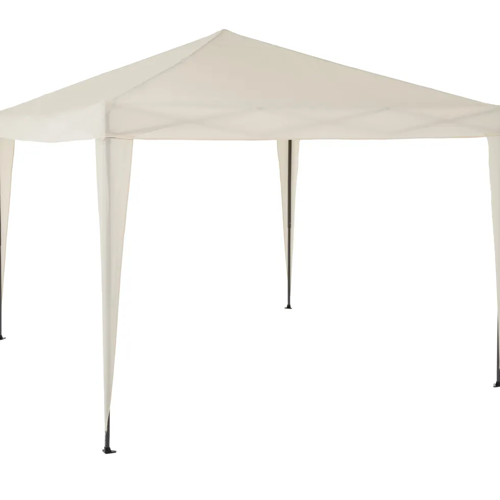Gazebo da giardino Richiudibile in acciaio Antracite con telo Ècru 3x3 metri