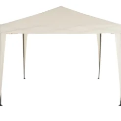 Gazebo da giardino Richiudibile in acciaio Antracite con telo Ècru 3x3 metri