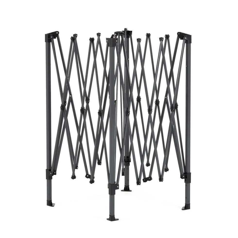 Gazebo da giardino Richiudibile in acciaio Antracite con telo Ècru 3x3 metri
