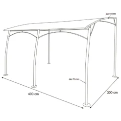 Gazebo Pergola Ècru 3x4 metri
