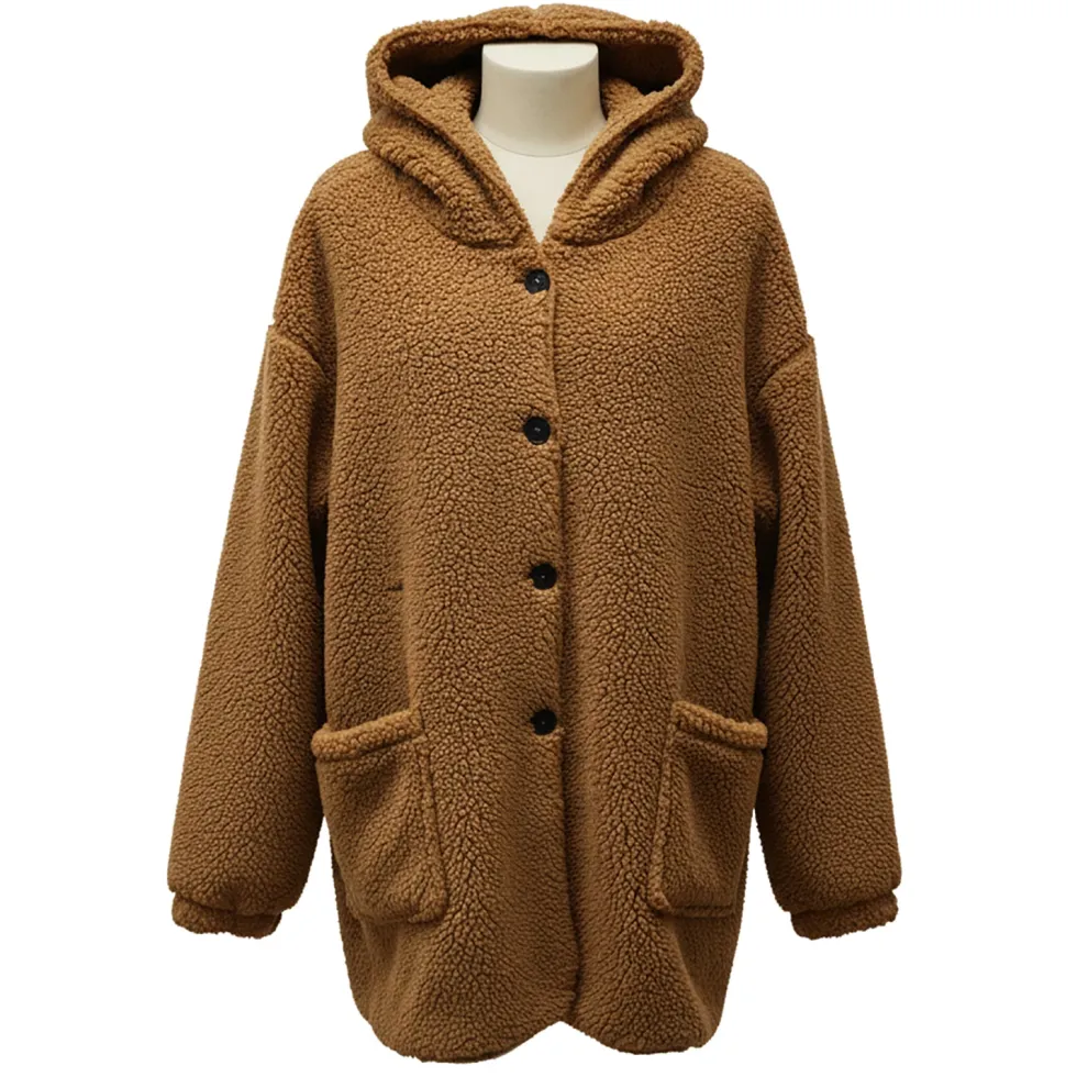 Giacca Plaid MyBear Unisex con Tasche e Cappuccio
