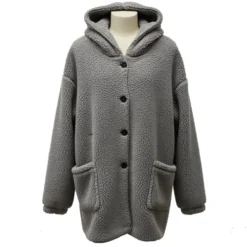 Giacca Plaid MyBear Unisex con Tasche e Cappuccio