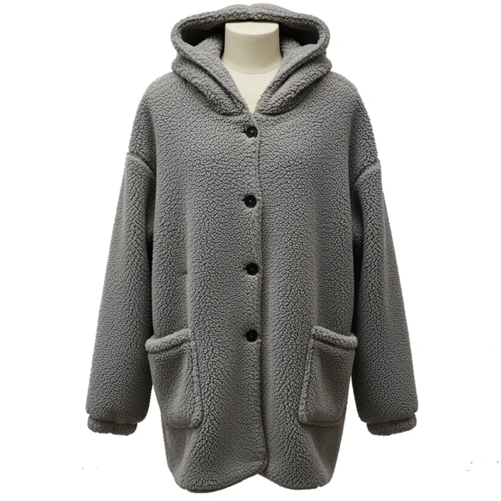 Giacca Plaid MyBear Unisex con Tasche e Cappuccio