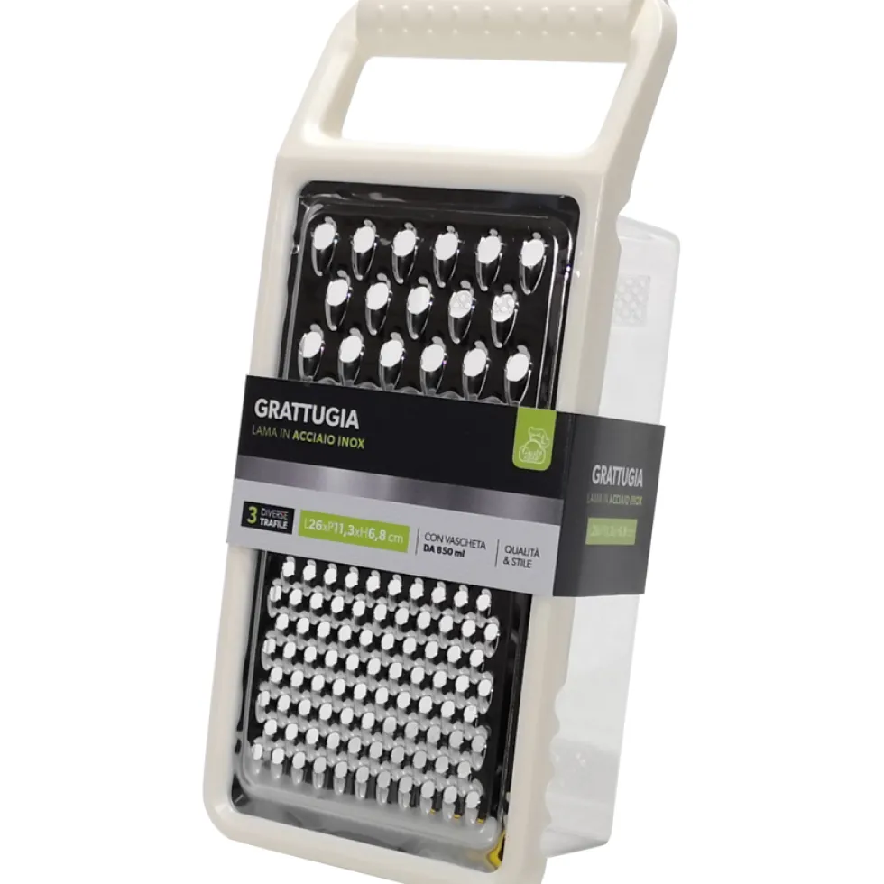 Grattugia in Acciaio Inox con Vaschetta 850 ml