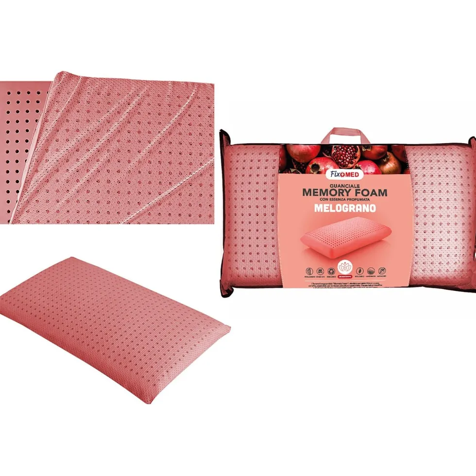 Guanciale Memory Foam con essenza profumata Melograno Aromatherapy