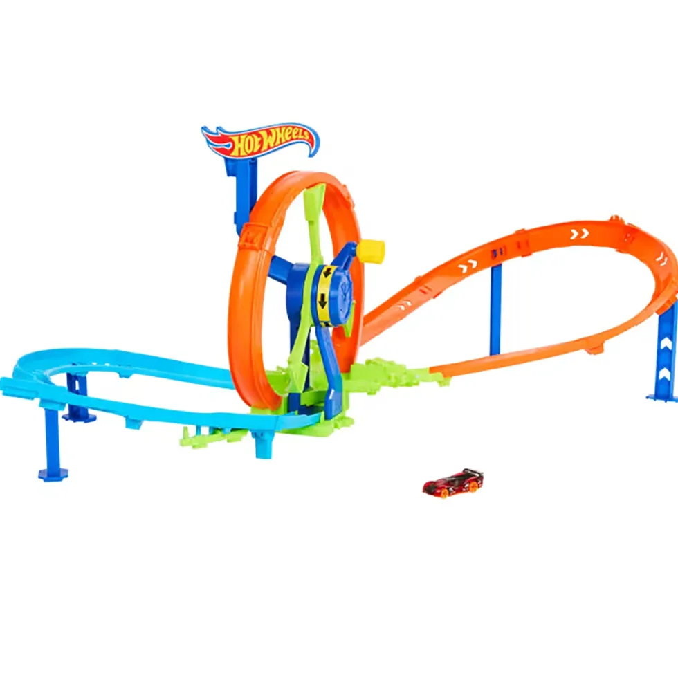 Hot Wheels Action Pista Loop Rotante Playset con Veicolo Incluso