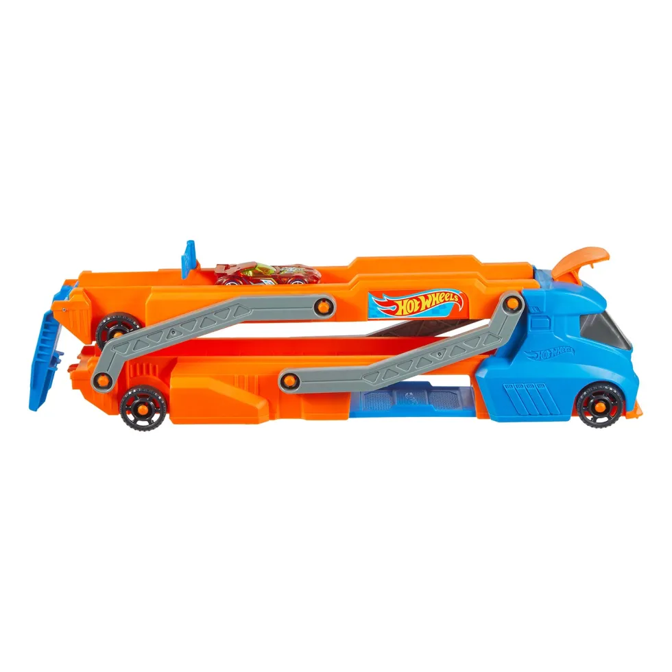 Hot Wheels City Speed Track Transporter Camion Pista con Lanciatore