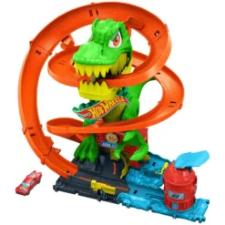 Hot Wheels City T-Rex Battaglia Infuocata – Playset con Macchinina 1:64