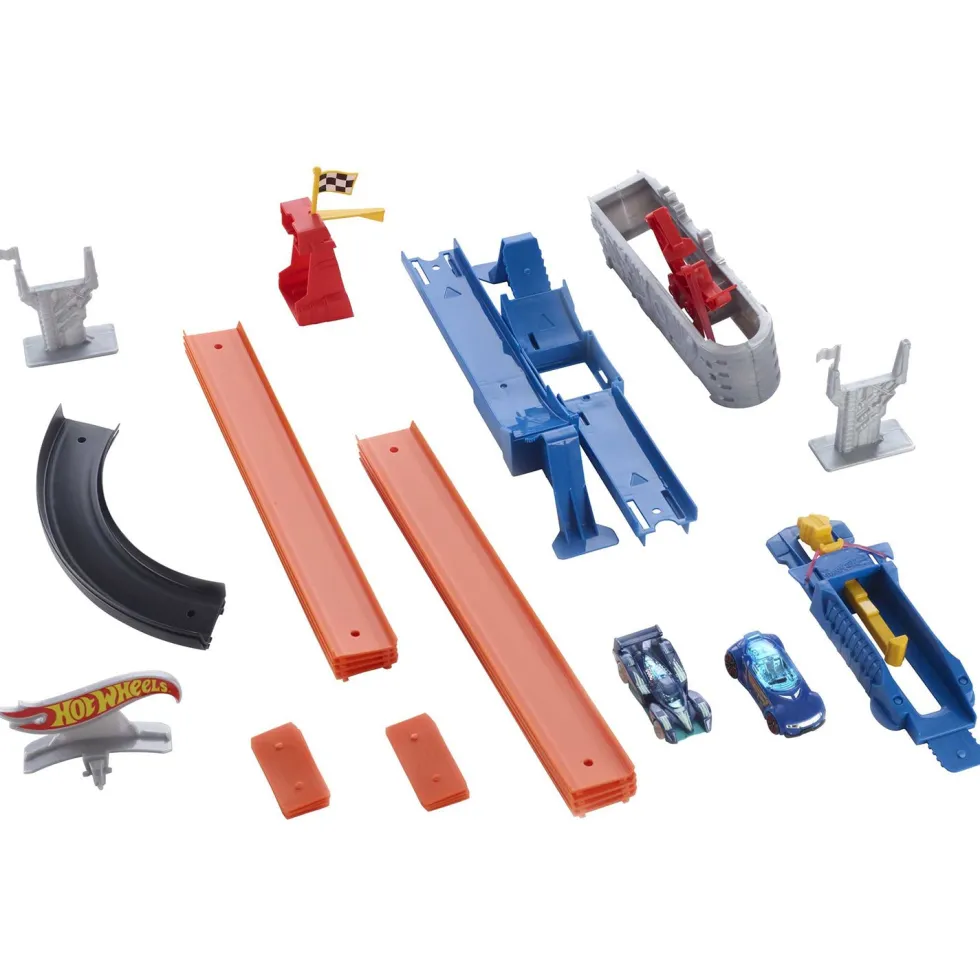 Hot Wheels Piste per Macchinine da Rally, Playset con Due Veicoli Assortiti