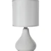 Lampada da comodino grigia h26 cm