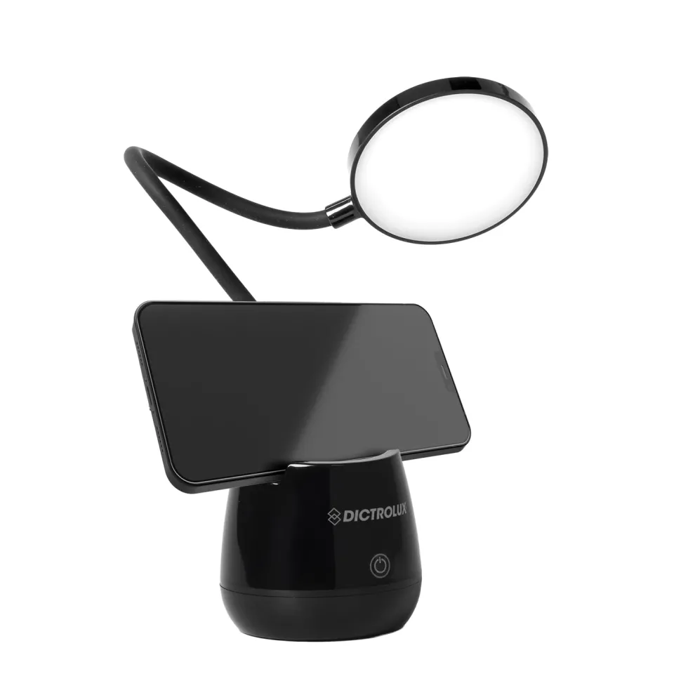 Lampada da Scrivania LED con Portapenne e Stand Smartphone Ricarica USB