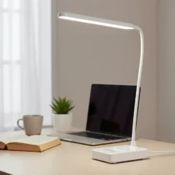 Lampada da Scrivania LED con Stand Smartphone e Ricarica USB