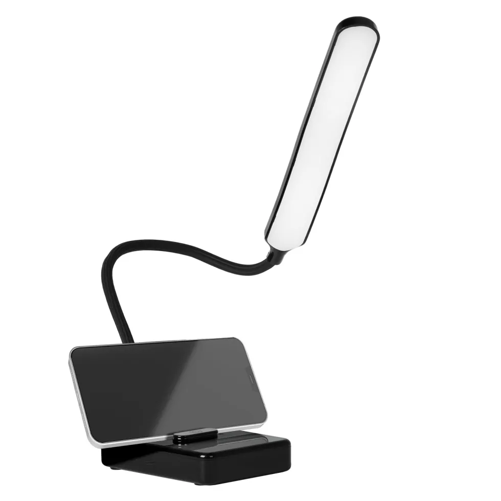 Lampada da Scrivania LED con Stand Smartphone e Ricarica USB