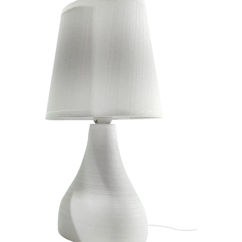 Lampada da Tavolo in Ceramica e Lino h31cm