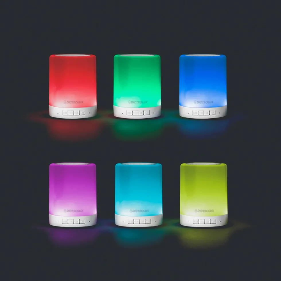 Lampada LED Touch Multicolor Ricaricabile con Speaker Bluetooth Integrato